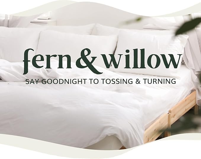 Fern and Willow Premium King Size Bed Pillows - Set of 2, 36"x20" - Luxurious Ultra-Soft Cooling Pillow - Hotel Quality, Down Alternative Fill, Medium Firm Support for Side, Back & Stomach Sleepers