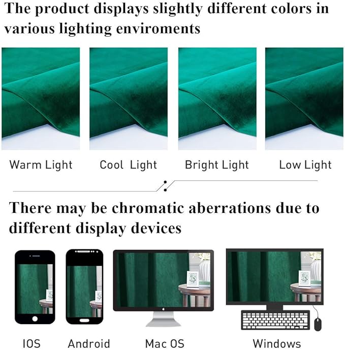StangH Emerald Green Velvet Curtains Blackout - Classic Solid Christmas Decorative Thermal Insulated Blackout Window Drapery for Living Room/Holiday Fete, W52 x L96-inch, 2 Panels