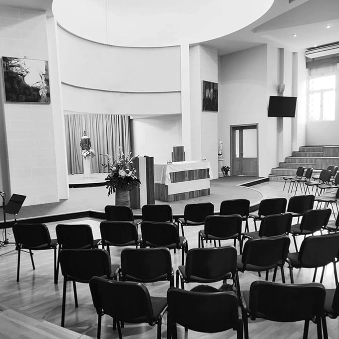 VINGLI Waiting Room Chairs, 10-Pack PU Church Chairs Conference Stackable Set, Office Guest & Reception Stacking for Meeting Room, Lobby, Simple&Space-Saving, Pu-black