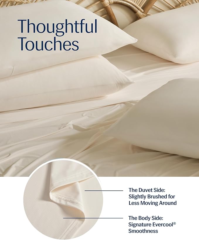 REST® Evercool®+ Top Sheet, Full/Queen Size, Snow Ivory, 93"X108" (1 Flat Sheet only)