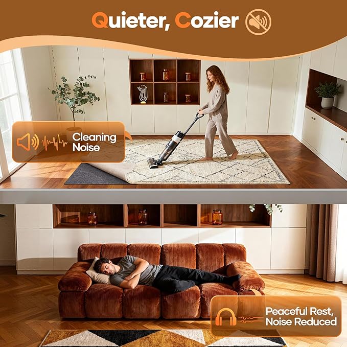 Veken Non Slip Cushioned Runner Rug Pad Gripper 2 x 8 Ft, Felt and Silicone Backing, 1/8 inch Thick Carpet Liner for Hardwood Floors and Finishes, Under Area Rugs Anti Skid Mat, Keep Rugs in Place