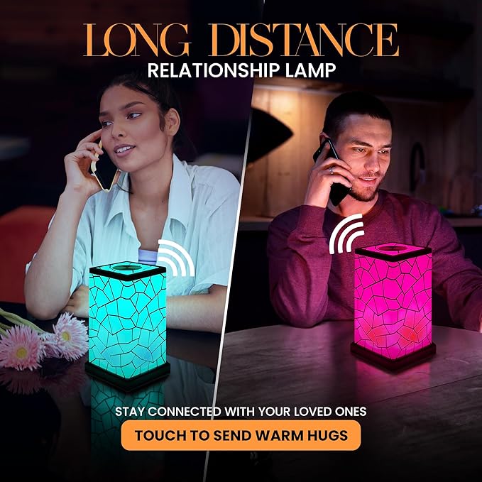 Friendship Lamp® by Filimin Classic - Best Friend Lamps Wi-Fi Touch Lamp LED Light for Long-Distance, Connection, Relationship, Friendship, Gifts, Love, 200+ Colors, App Setup - Single