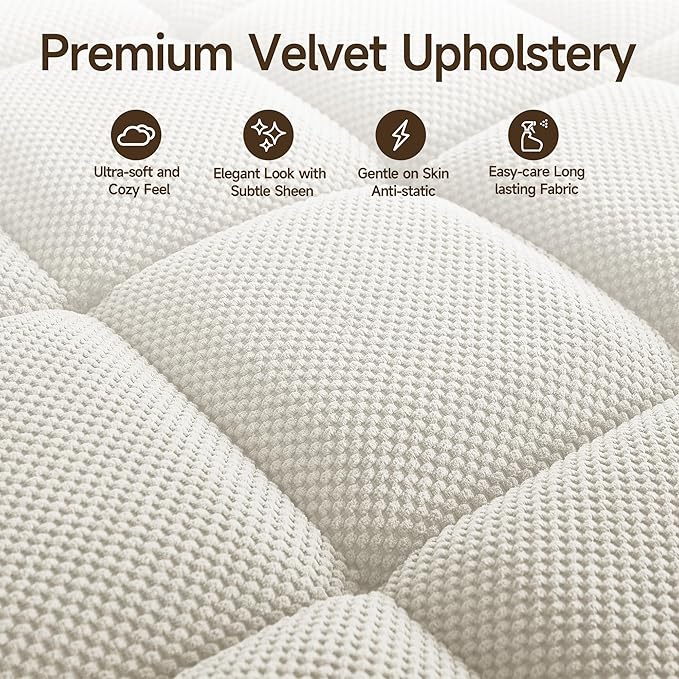 41.7" Chaise Lounge Chair Indoor, Oversized Boucle Upholstered Sofa Bed, Adjustable Backrest Deep Seat Reading Chair, Sofas Couches for Living Room with Storage, Cup Holders & 360° Swivel Side Table