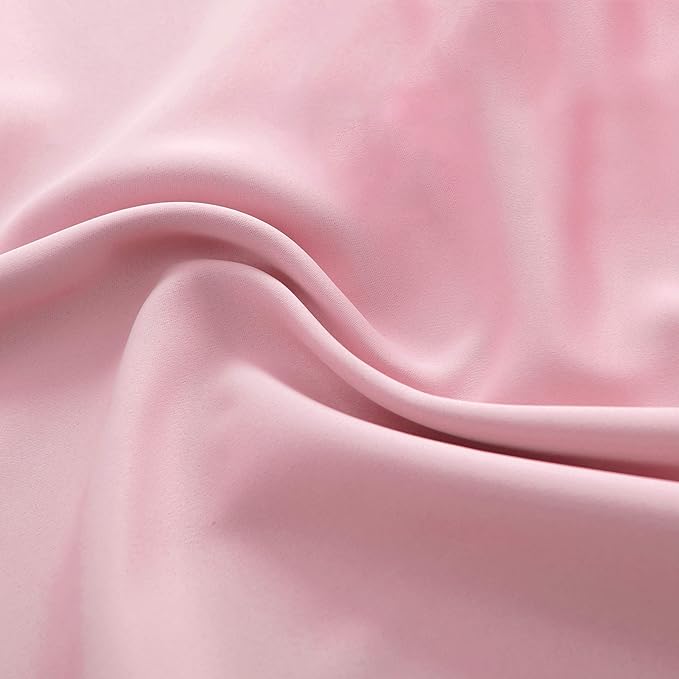 DONREN Pink Blackout Drapes for Girls Room - Home Decoration Privacy Protection Thermal Insulated Blackout Window Drape with Rod Pocket (2 Panels,42 x 84 Inch)