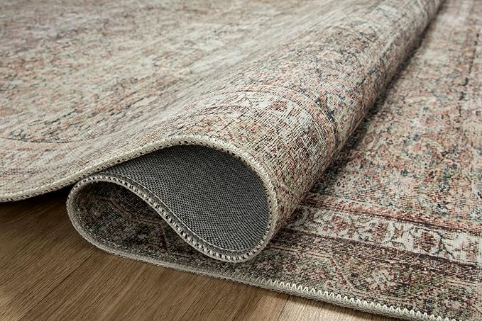 Loloi Chris Loves Julia Jules Collection JUL-09 Ink/Terracotta 2'-6'' x 9'-6'', .13" Pile Height, Runner Rug