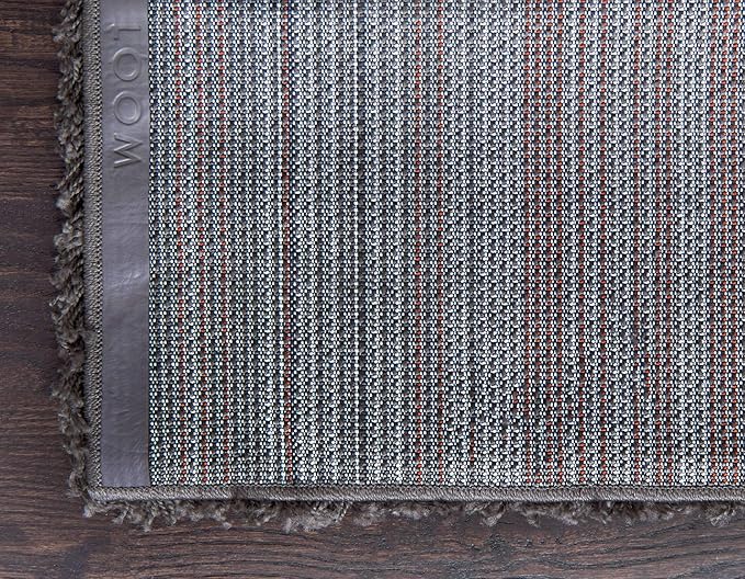 Unique Loom Solid Shag Collection Area Rug (3' 3" x 5' 3" Rectangle, Graphite Gray)