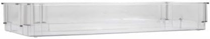 Martha Stewart Miles Plastic Stackable Office Desk Drawer Organizers, Set of 6, Clear