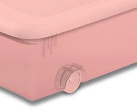 Sterilite 12 Pack Wheeled Under Bed Storage Container, 56 Qt Plastic Bin w/Latching Lid for Organization - Clothes & Shoes Organizer, Pearl Blush Tint
