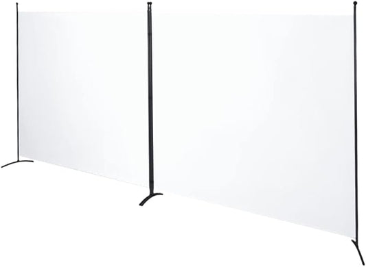SteelAid Room Divider (Double Panel) – Folding Partition Privacy Screen for Office, Classroom, Dorm Room, Kids Room, Studio, Conference - 142" x 72" - Easy to Assemble, Freestanding & Foldable