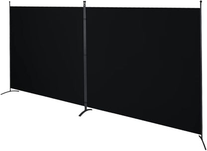 SteelAid Room Divider (Double Panel) – Folding Partition Privacy Screen for Office, Classroom, Dorm Room, Kids Room, Studio, Conference - 142" x 72" - Easy to Assemble, Freestanding & Foldable