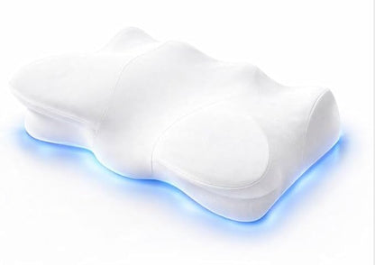 Extra High Loft Cervical Pillow for Side Sleepers, 6.30" Ergonomic Memory Foam Pillow for Broad Shoulders, Dual-Height Design, Washable Cover