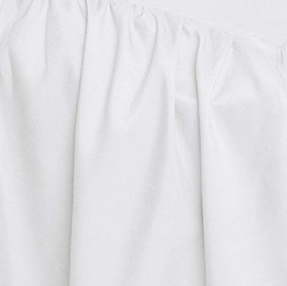 Amazon Basics Lightweight Ruffled Bed Skirt, Classic Style, Soft and Stylish 100% Microfiber with 16" Drop, Machine Washable, Wrinkle Free, Queen, Bright White, Solid