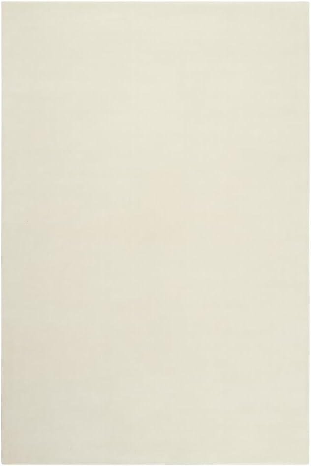 Hand-Tufted Wool Round Area Rug – Soft Premium Wool Carpet for Living Room, Bedroom & Home Décor – 9X9 ft| Dusty White – Durable, Non-Slip Backing, Handcrafted Rug