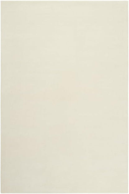 Hand-Tufted Wool Runner Area Rug – Soft Premium Wool Carpet for Living Room, Bedroom & Home Décor – 2.6X13 ft| Dusty White – Durable, Non-Slip Backing, Handcrafted Rug