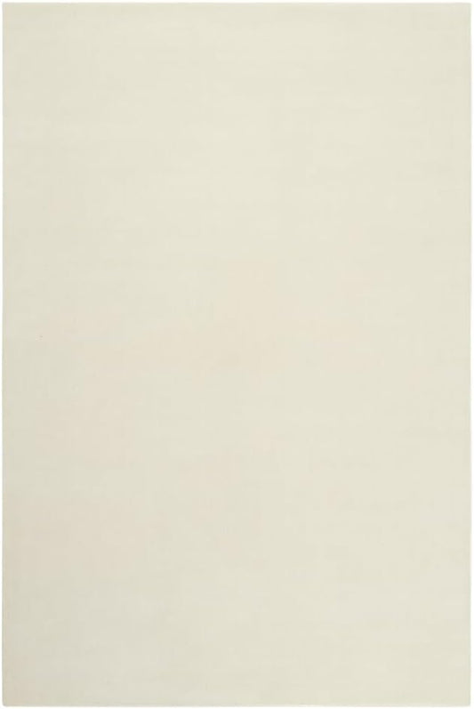 Hand-Tufted Wool Rectangle Area Rug – Soft Premium Wool Carpet for Living Room, Bedroom & Home Décor – 12X15 ft| Dusty White – Durable, Non-Slip Backing, Handcrafted Rug