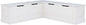 Riverbay Furniture Backless Wood Corner Kitchen Breakfast Nook Bench, with Hidden Storage, in White (Bench Only)