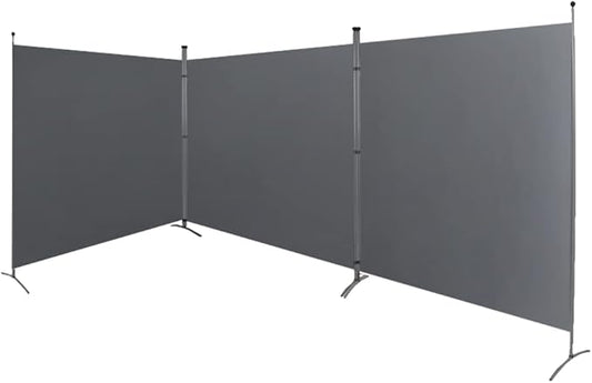 Steel-AID Triple-Panel Privacy Room Divider – Folding Partition Privacy Screen for Office, Classroom, Dorm Room, Kids Room, Studio, Conference - 216" x 72" - Easy to Assemble, Freestanding & Foldable