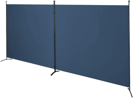 SteelAid Room Divider (Double Panel) – Folding Partition Privacy Screen for Office, Classroom, Dorm Room, Kids Room, Studio, Conference - 142" x 72" - Easy to Assemble, Freestanding & Foldable