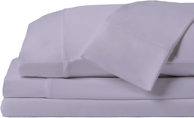 SHEEX - Original Performance Sheets Set (Queen) Silver Lilac - Cooling Sheets - Moisture Wicking - 1 Flat Cooling Sheet, 1 Fitted Cooling Sheet, 2 Pillow Covers - Wrinkle Free - Sleep Aid