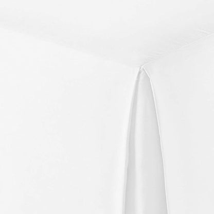 Amazon Basics Lightweight Pleated Bed Skirt, King, Bright White, Solid