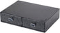 Desktop drawers, stackable plastic drawers, stationery and office supplies (Black, 2 Compartment)