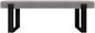 VANT Upholstered Bed Bench - Velvet Platinum Grey - Matte Black - Contemporary Modern, Bedroom Bench Seat, Hallway, or Entryway