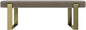 VANT Upholstered Bed Bench - Velvet Sand Storm - Burnished Brass - Contemporary Modern, Bedroom Bench Seat, Hallway, or Entryway