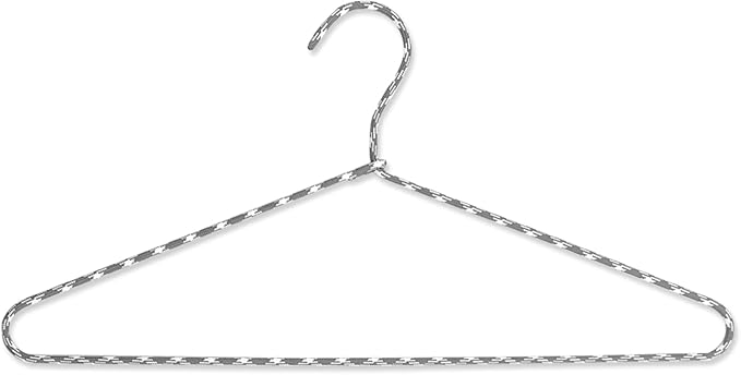 Clothes Hangers 60 Pack – Space Saving Fabric & Metal Hangers, Non-Slip Pant & Coat Hangers, Room Essentials, Closet, Durable Wardrobe Storage for Shirts, Suits & Pants – Grey/White