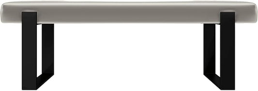 VANT Upholstered Bed Bench - Metallic Neutral Champagne - Matte Black - Contemporary Modern, Bedroom Bench Seat, Hallway, or Entryway