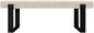 VANT Upholstered Bed Bench - Micro Suede Neutral Sand - Matte Black - Contemporary Modern, Bedroom Bench Seat, Hallway, or Entryway
