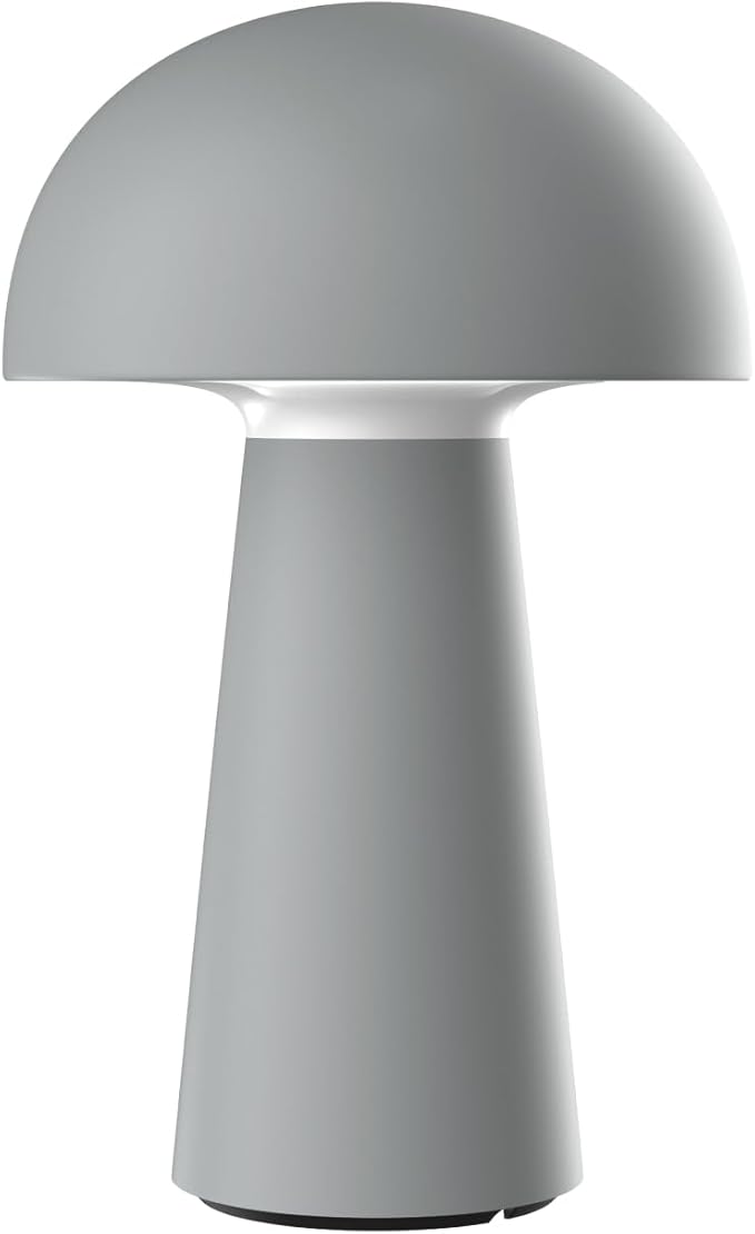 ‎Newhouse Lighting Capri, Fog Gray 2700K Dimmable Cordless USB-C Rechargeable Table Lamp NHTL-CA-GY, Cordless Desk Lamp for Living Room, Bedroom, Coffee Table, and Other Cozy Home Decor