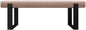 VANT Upholstered Bed Bench - Velvet Blush - Matte Black - Contemporary Modern, Bedroom Bench Seat, Hallway, or Entryway