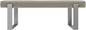 VANT Upholstered Bed Bench - Vintage Leather Dusty Taupe - Brushed Nickel - Contemporary Modern, Bedroom Bench Seat, Hallway, or Entryway