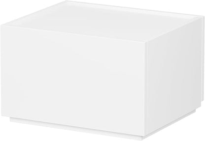 Stackable Storage Drawers, Wooden Drawer Storage Organizer, End Table with Wooden Drawers, Small Storage Cabinet, Modular Design, Available in 2 Sizes for Versatile Use White Small Set 1