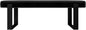 VANT Upholstered Bed Bench - Velvet Black - Matte Black - Contemporary Modern, Bedroom Bench Seat, Hallway, or Entryway