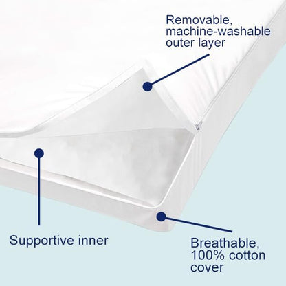 ACCURATEX Hybrid Pillow for Sleeping, Adjustable Shredded Memory Foam Pillow Core with Fluffy Down Alternative Fill Removable Cotton Cover,for Side,Back,Stomach Sleepers,Standard Size