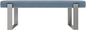 VANT Upholstered Bed Bench - Micro Suede Ocean Blue - Brushed Nickel - Contemporary Modern, Bedroom Bench Seat, Hallway, or Entryway