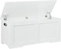 Timberer 39.4" Storage Chest, Wooden Storage Bench, Lift Top Toy Chest with 2 Safety Hinges, Large Toy Box, Entryway Bench for Living Room, Bedroom, White