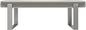 VANT Upholstered Bed Bench - Metallic Neutral Champagne - Brushed Nickel - Contemporary Modern, Bedroom Bench Seat, Hallway, or Entryway