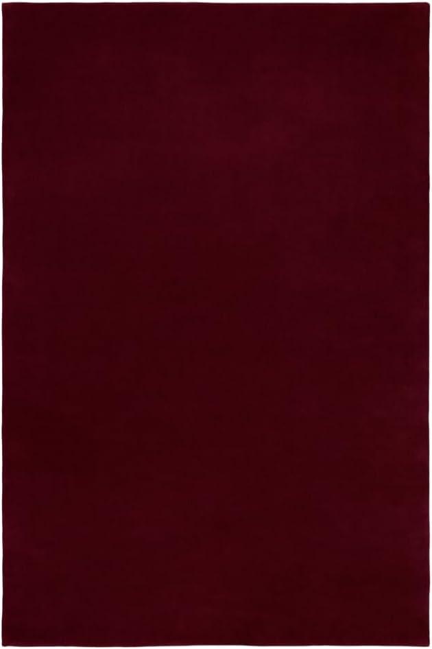 Hand-Tufted Wool Rectangle Area Rug – Soft Premium Wool Carpet for Living Room, Bedroom & Home Décor – 12X18 ft| Deep Wine – Durable, Non-Slip Backing, Handcrafted Rug