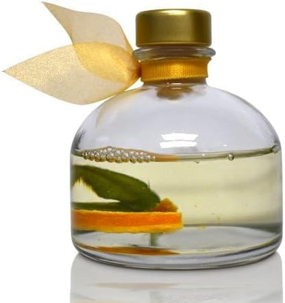 LOVSPA Reed Diffuser Set, Mandarin Lime & Basil Scented Oil Diffuser with Sticks, Home Fragrance Accessories for Bathroom Shelf Decor, Aroma Diffusers for Home or Office Desk, USA Made