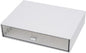 Desk Drawer Organizer, Stackable Plastic Storage Drawer, Grocery Organizer For Stationery/Office Supplies (White, 1 Compartment)