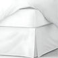 Pleated Bed Skirt King Size, 18" Drop with Platform Design for Secure Fit, Split Corners, Wrinkle-Resistant Microfiber for Modern Stylish Look, Tailored Bedding for Hotel Luxury - White
