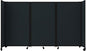 Versare Room Divider 360 Portable Wall Partition | Folding Panels | Large Freestanding Divider | Locking Wheels | Temporary Room Separator