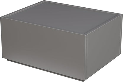 Modular Stackable Drawers, Modern Nightstand Modular Storage Bins - Storage Cabinet, Bedside Table, Sofa End Table for Living Room Hallway Entryway Grey Small Set 1