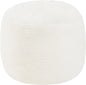 MeMoreCool Round Pouf Ottoman – Beige Corduroy Footrest with Foam Filling Compact Foot Stool for Couch, Living Room Decor, Dorms & Small Spaces