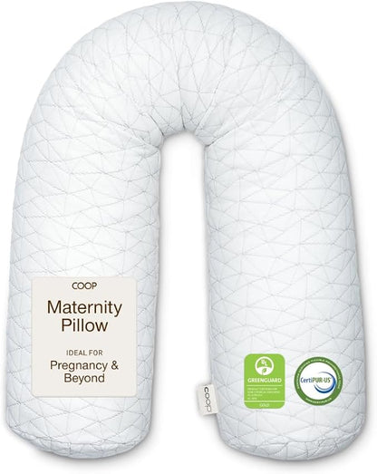 Coop Home Goods Original Adjustable Maternity Pillow, with Memory Foam and Washable Cover, Body Pillow for Pregnancy, Side Sleeper and Full Body Support During Pregnancy