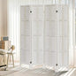 4 Panel Room Divider, 5.6Ft Wood Room Dividers and Folding Privacy Screens, Room Divider Wall Freestanding Room Partitions, Room Dividers Screen for Home Office Bedroom, White