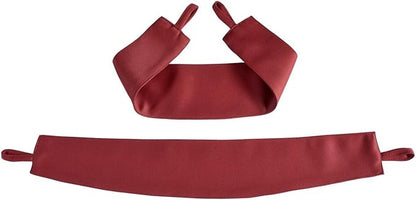 MIUCO Room Darkening Grommet Blackout Curtains for Livingroom Curtains Panels Set of 2 52x63 Inch Burgundy, Bonus 2 Tie Backs Included