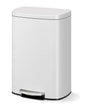 GarveeHome Stainless Steel Kitchen Trash Can, 13 Gal / 50 L Step-On Garbage Bin with Soft Close Lid, Large Rustproof Metal Trash Can for Kitchen, White